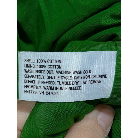 Kate Spade New York X Target Green Eyelet Volume Midi Skirt Side Pockets Size M - Picture 9 of 14